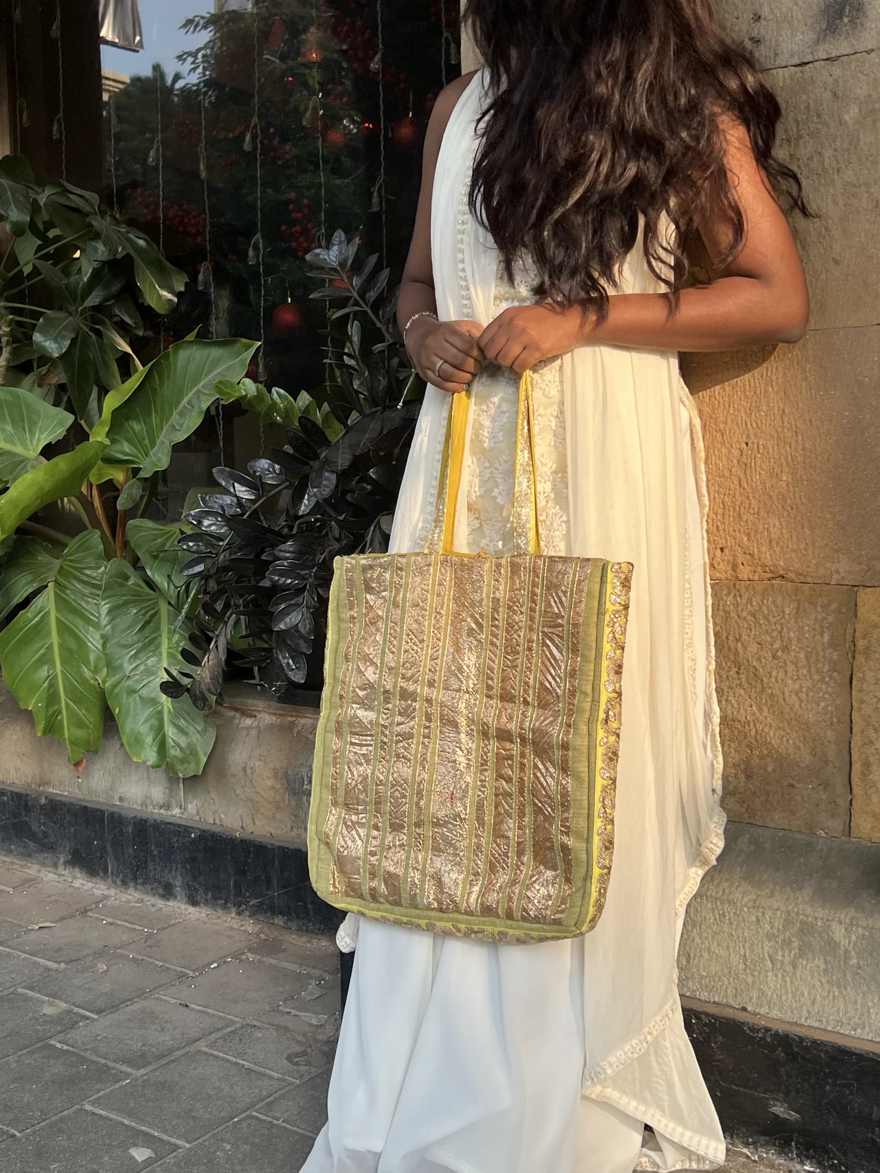 Pale Green Upholstery Lumpi Tote